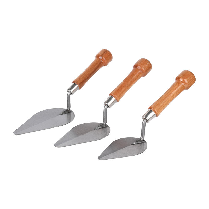 2051-Brick Trowel With Lacquered Wood Handle